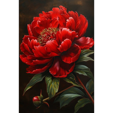 Red Peony Canvas